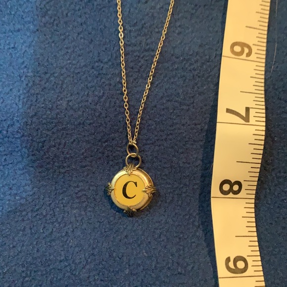 “C” pendant and chain 16” necklace - Picture 4 of 5
